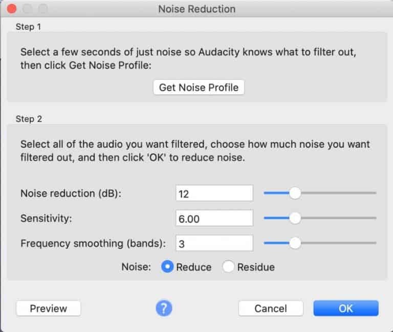How to Check the Noise Floor in Audacity TSP